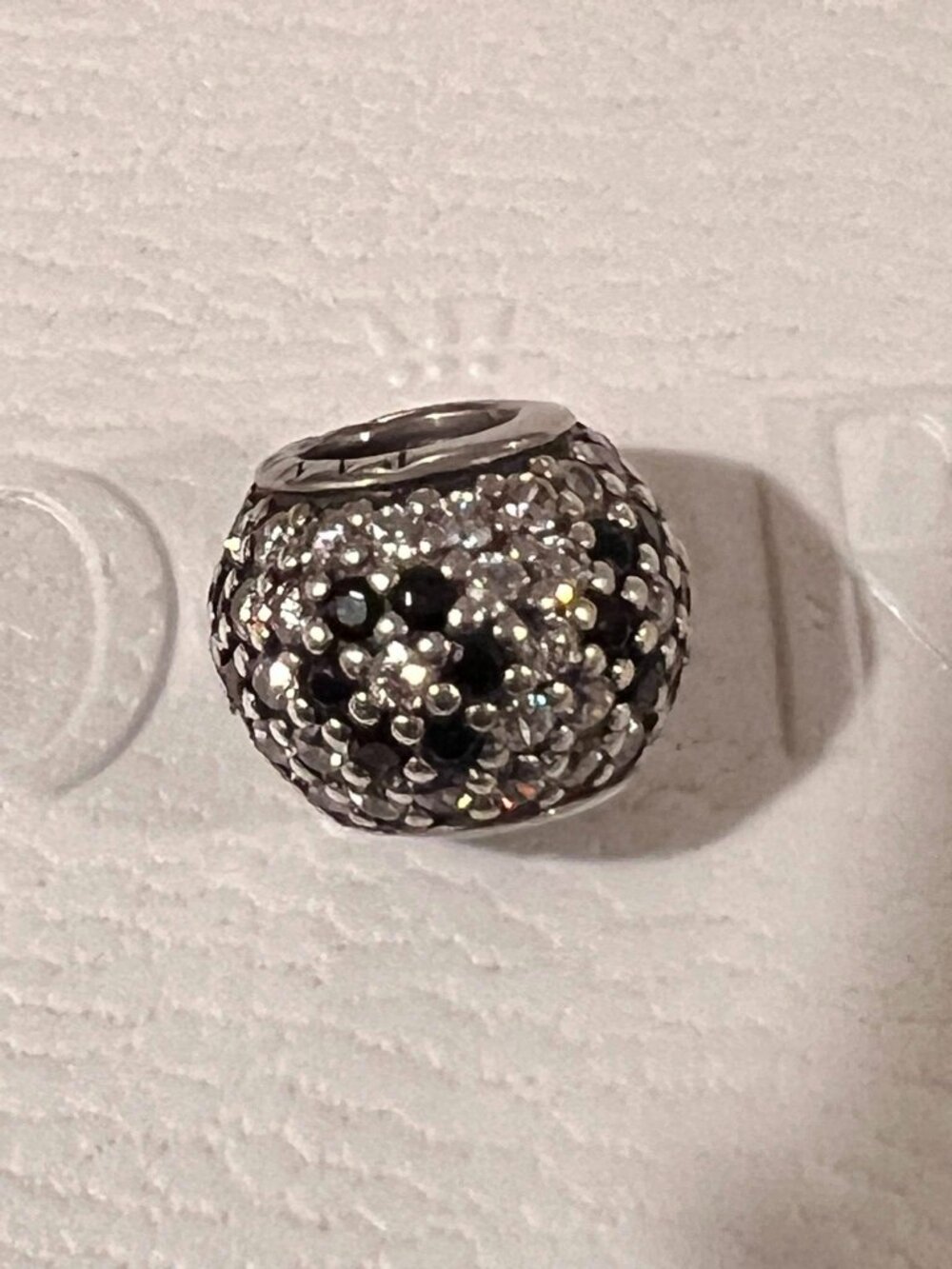 Authentic Pandora Shimmering Black Blossom Charm #791170NCK